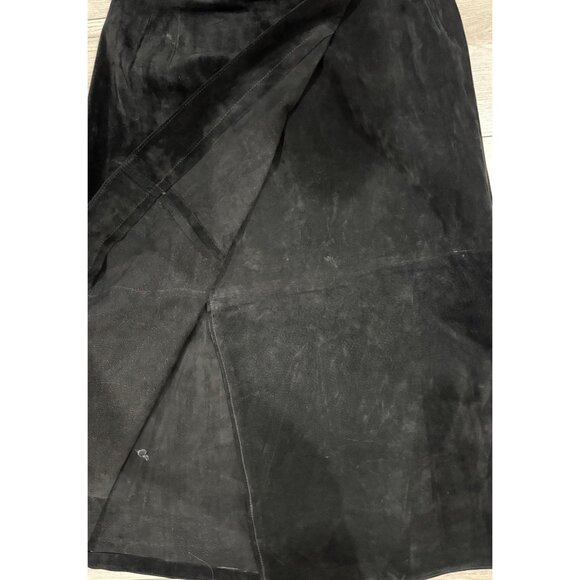 Vintage Bushwacker USA Genuine Leather Suede Maxi Skirt Western Boho Size 10 - Picture 5 of 8